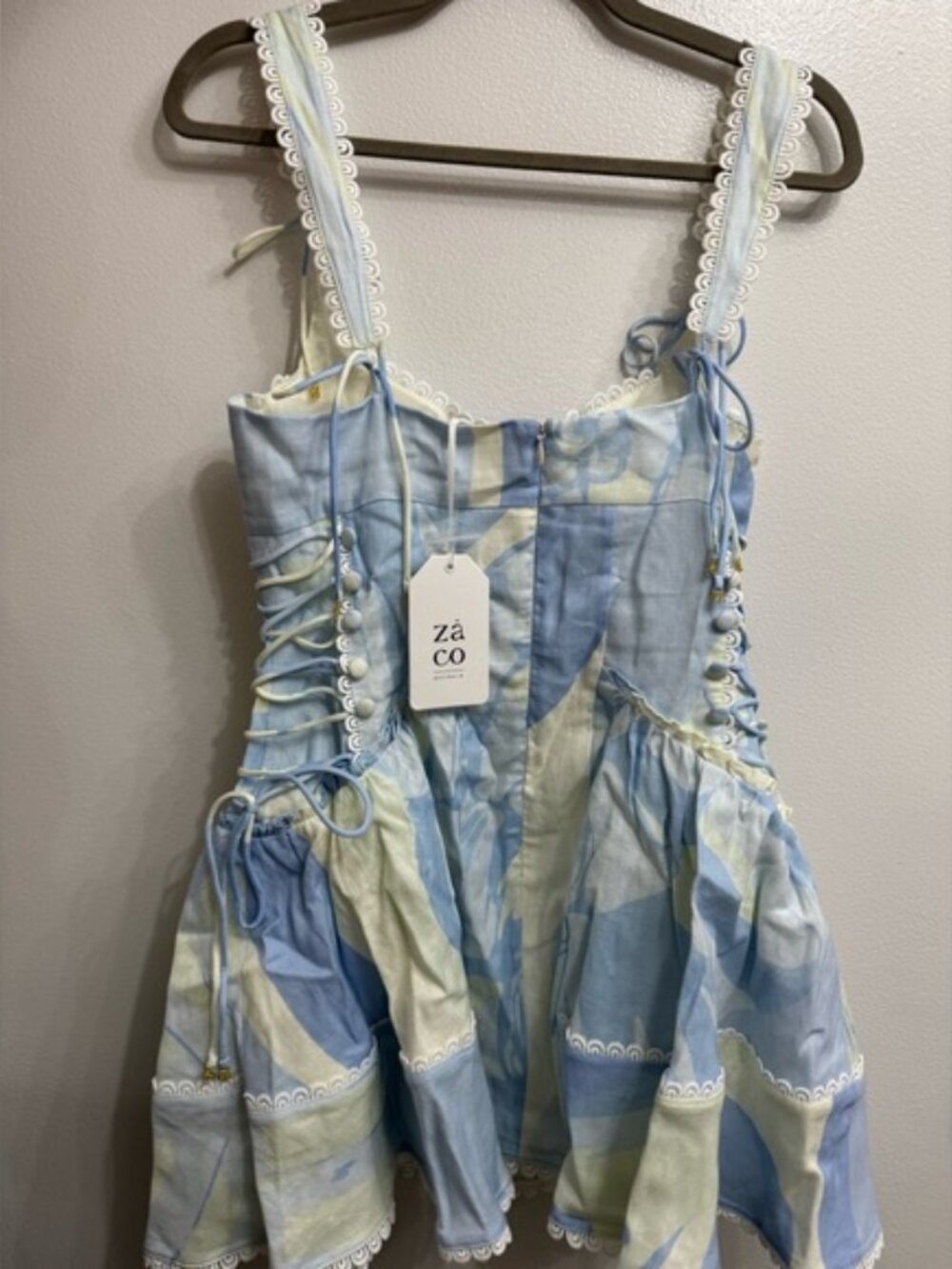 Nicolina Dress - Il Lido  (Zaco) Blue and White Mini Dress - Picture 8 of 10